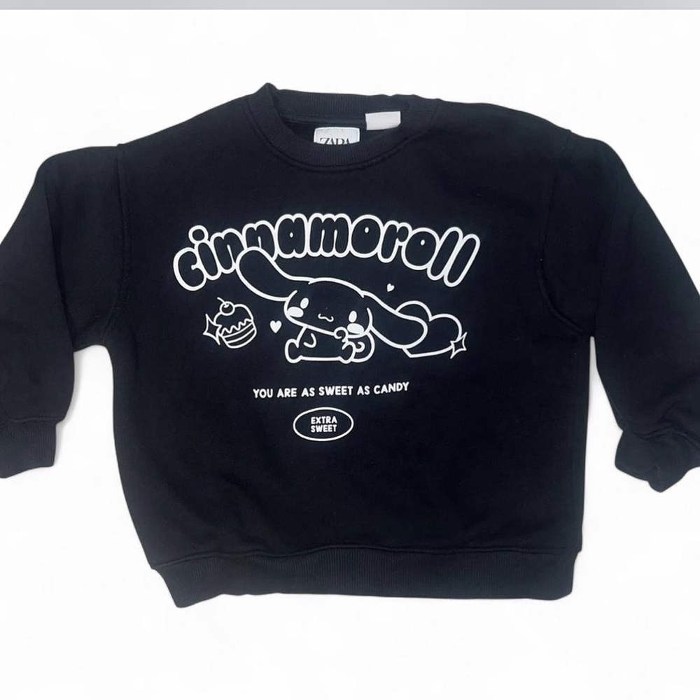 Zara Black Cinnamoroll Kids Sweatshirt
